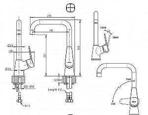 Смеситель для кухни BRAVAT Eco F7111147C-1 купить в интернет-магазине сантехники Sanbest