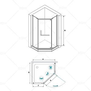 Душевой уголок RGW Hotel HO-081B 90x90 купить в интернет-магазине Sanbest