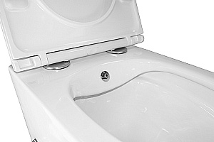 Унитаз подвесной с функцией биде Azario Grado AZ-046E-NR белый, безободковый, с крышкой микролифт купить в интернет-магазине Sanbest