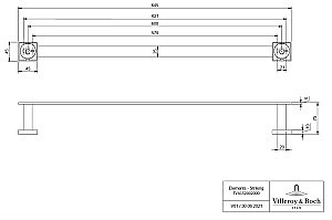 Полотенцедержатель Villeroy&Boch Elements – Striking TVA15200200061 хром купить в интернет-магазине сантехники Sanbest