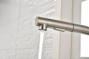 Смеситель для кухни Paulmark Neo Ne214419-BS  брашированная сталь купить в интернет-магазине сантехники Sanbest