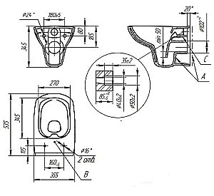 Унитаз с инсталляцией Cersanit Carina XL CO DPL EO SLIM 64119 с крышкой микролифт, безободковый купить в интернет-магазине Sanbest