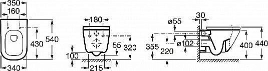 Унитаз подвесной Roca The Gap 346477000 купить в интернет-магазине Sanbest