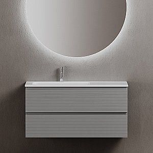 Тумба с раковиной Sancos Folk 100 FL100 Ergraut soft левая/правая для ванной в интернет-магазине Sanbest