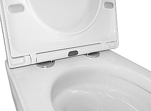 Унитаз подвесной Azario ORMI 4551+AZ-0253VD с инсталляцией Loranto безободковый, смыв торнадо, с сиденьем микролифт, белый купить в интернет-магазине Sanbest