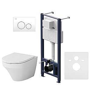 Унитаз подвесной AM.PM Inspire IS49001.501700 белый, безободковый, с инсталляцией купить в интернет-магазине Sanbest