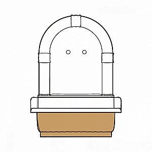 Раковина напольная Migliore Olivia 84 27014 бронза, панель белая купить в интернет-магазине Sanbest