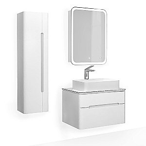 Тумба с раковиной Jorno Bosko 75 белая для ванной в интернет-магазине Sanbest