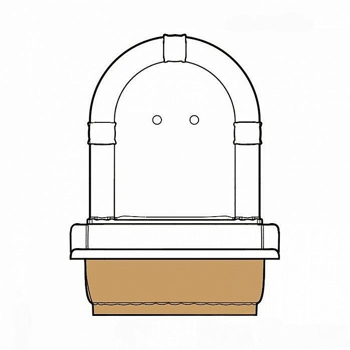 Раковина напольная Migliore Olivia 84 27014 бронза, панель белая купить в интернет-магазине Sanbest