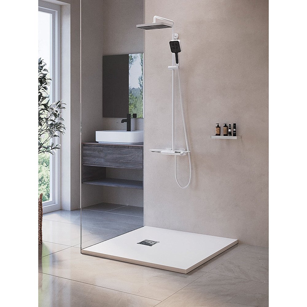 Душевой поддон RGW ST-W Stone Tray 16152088-01 80x80 белый купить в интернет-магазине Sanbest