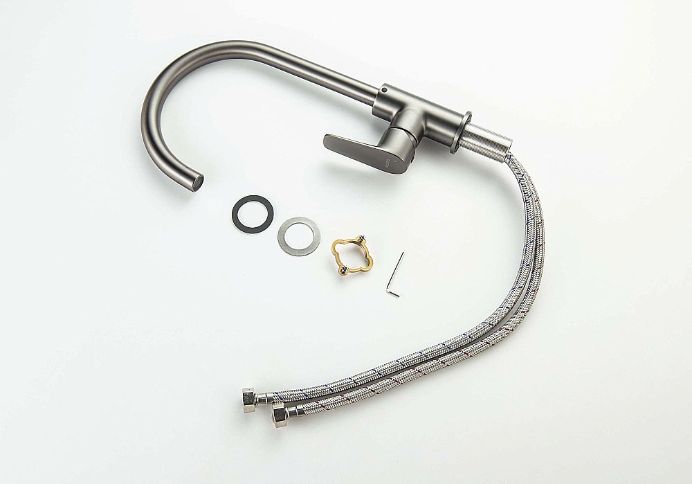 Смеситель для кухни Aquatek Бетта AQ1182BGM оружейная сталь купить в интернет-магазине сантехники Sanbest