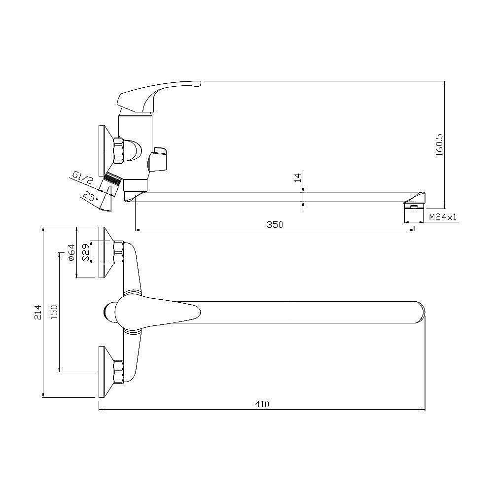 Смеситель для ванны Olive's Avila 02221AV купить в интернет-магазине сантехники Sanbest