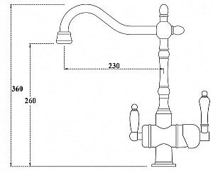 Смеситель для кухни Zorg Antic ZR 326-33 YF BR Бронза купить в интернет-магазине сантехники Sanbest