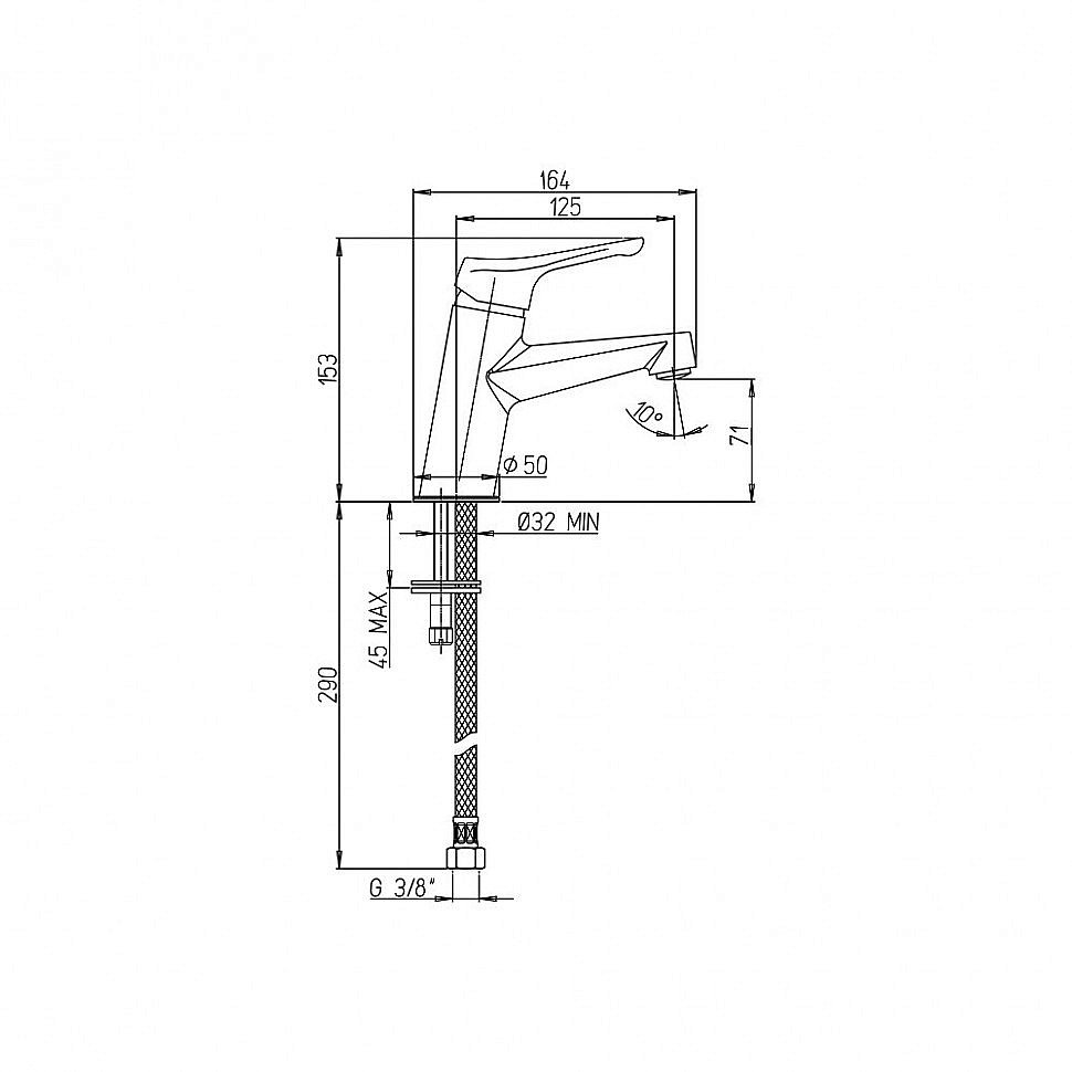 Смеситель для раковины PAINI Bios 05CR205LMKM хром купить в интернет-магазине сантехники Sanbest