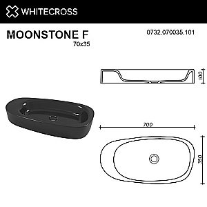 Раковина накладная WhiteCross Moonstone F 70 0732.070035.101 черная купить в интернет-магазине Sanbest