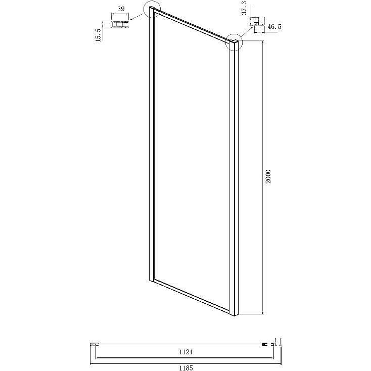 Душевой уголок Ambassador Forsa AB 17021220AB-120AB 140х120 стекло прозрачное/профиль черный купить в интернет-магазине Sanbest