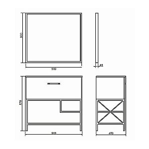 Зеркало Comforty Бредфорд 90 в ванную от интернет-магазине сантехники Sanbest