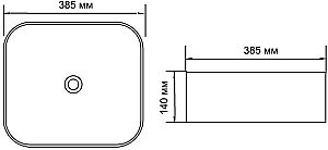 Раковина накладная Aquanet City-1 39 211280 белая купить в интернет-магазине Sanbest