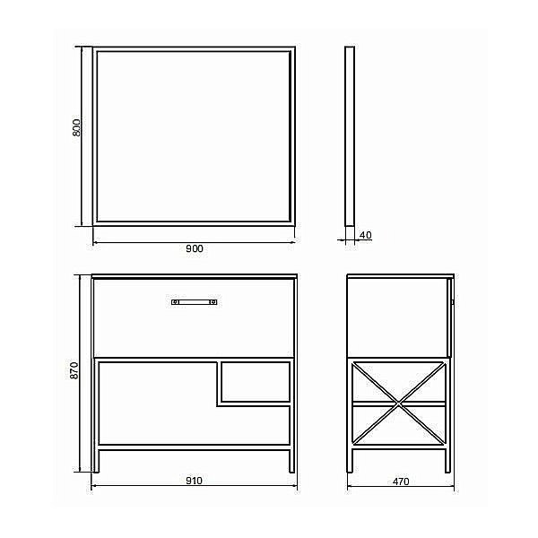 Зеркало Comforty Бредфорд 90 в ванную от интернет-магазине сантехники Sanbest