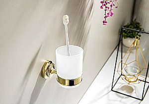 Стакан Aquatek Классик AQ4504PG стекло матовое/золото полированное купить в интернет-магазине сантехники Sanbest