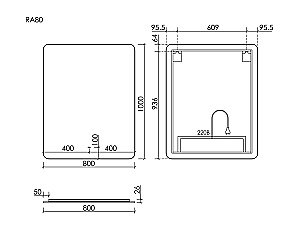 Зеркало LED Sancos Ray RA800 в ванную от интернет-магазине сантехники Sanbest