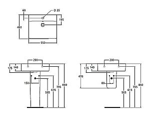 Раковина на полупьедестале Ideal Standard Connect 55 E784401 белая купить в интернет-магазине Sanbest