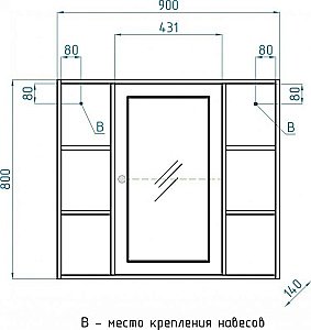 Зеркальный шкаф Style Line Кантри 90 купить в интернет-магазине сантехники Sanbest
