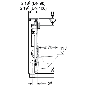 Инсталляция для унитаза Geberit GIS 461.311.00.5 купить в интернет-магазине сантехники Sanbest