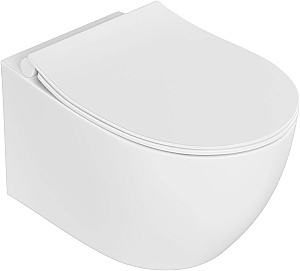 Унитаз подвесной Allen Brau Fantasy 3 Vortex 4.11035.21 белый матовый, с крышкой микролифт, слив торнадо купить в интернет-магазине Sanbest