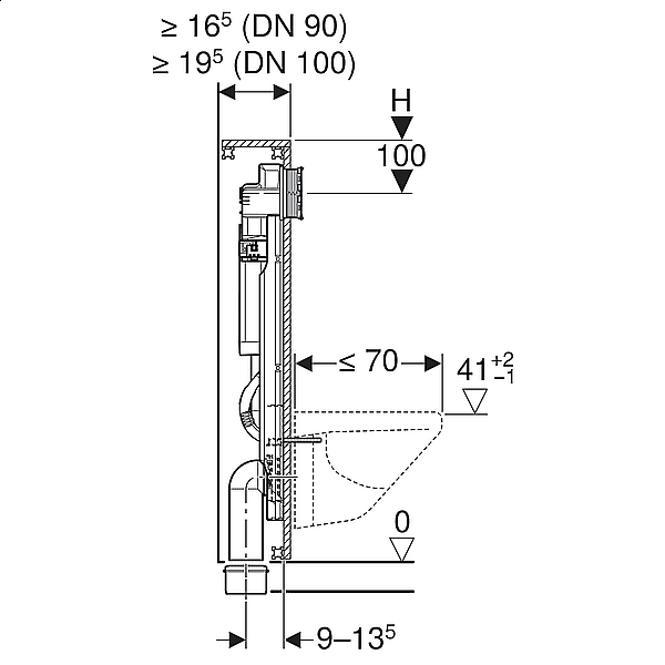 Инсталляция для унитаза Geberit GIS 461.311.00.5 купить в интернет-магазине сантехники Sanbest