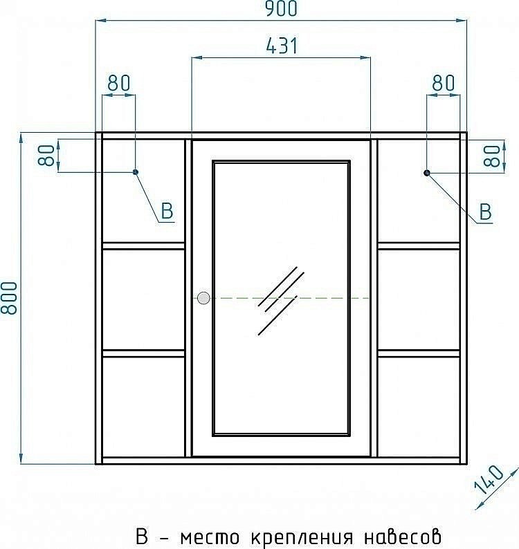 Зеркальный шкаф Style Line Кантри 90 купить в интернет-магазине сантехники Sanbest