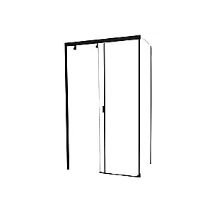 Душевой уголок CeruttiSpa MARBELLA 120x80 MARBELLA 120B L стекло прозрачное/профиль черный матовый купить в интернет-магазине Sanbest