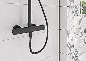 Душевая система Cersanit BRASKO BLACK 63112 черная матовая купить в интернет-магазине сантехники Sanbest