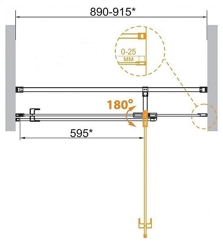 Душевая дверь Cezares VALVOLA-B-1 90 купить в интернет-магазине Sanbest