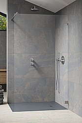 Душевое ограждение Radaway Essenza Pro Brushed Nickel Walk-in 85 10103085-91-01 стекло прозрачное/профиль брашированный никель купить в интернет-магазине Sanbest