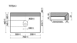 Столешница Sancos 70х46 TT70A2 кремовая матовая для ванной в интернет-магазине сантехники Sanbest