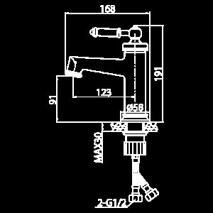 Смеситель для раковины Elghansa Klassik new 1635636 хром купить в интернет-магазине сантехники Sanbest