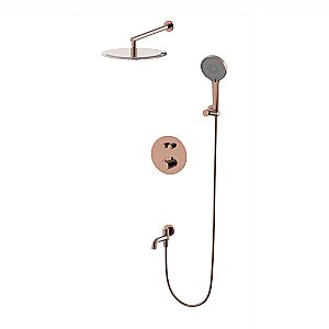 Душевая система с тремостатом WONZON & WOGHAND STICK, Розовое золото (WW-88929010-RG) купить в интернет-магазине сантехники Sanbest
