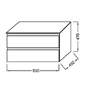 Тумба с раковиной и столешницей Jacob Delafon MADELEINE 80 белый глянцевый для ванной в интернет-магазине Sanbest
