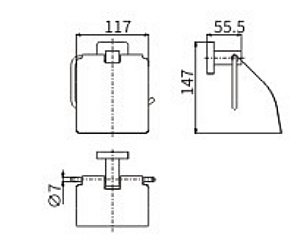 Держатель для туалетной бумаги CeramaLux Quadro 61907 хром купить в интернет-магазине сантехники Sanbest