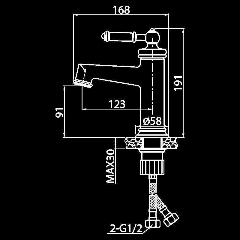 Смеситель для раковины Elghansa Klassik new 1635636 хром купить в интернет-магазине сантехники Sanbest