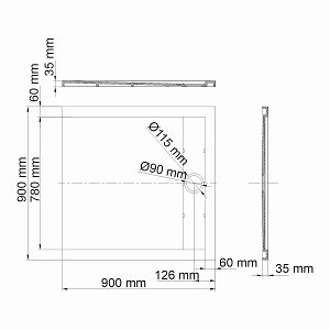 Душевой поддон WasserKRAFT Wiese 84T03 купить в интернет-магазине Sanbest