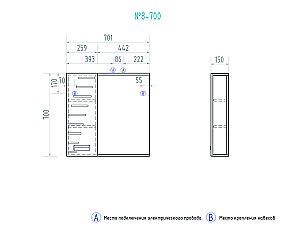 Зеркало со шкафом VIGO Diana 8-700 в ванную от интернет-магазине сантехники Sanbest