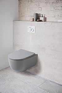 Унитаз Vincea Evo VT1-34SMG безободковый, с крышкой микролифт, серый матовый купить в интернет-магазине Sanbest