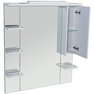 Зеркало со шкафом Rush Fiji 105 FIM180105W белый в ванную от интернет-магазине сантехники Sanbest