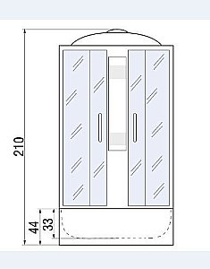 Душевая кабина Rive Nara 44 90x90 МТ купить в интернет-магазине Sanbest