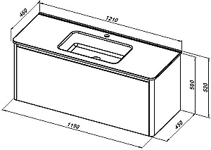 Тумба с раковиной Allen Brau Gravity 120 1.370015.WM белая матовая для ванной в интернет-магазине Sanbest