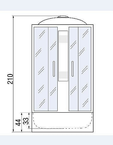 Душевая кабина Rive Nara 44 90x90 МТ купить в интернет-магазине Sanbest