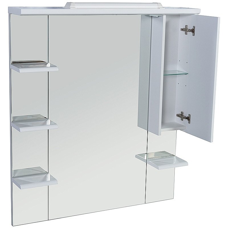 Зеркало со шкафом Rush Fiji 105 FIM180105W белый в ванную от интернет-магазине сантехники Sanbest