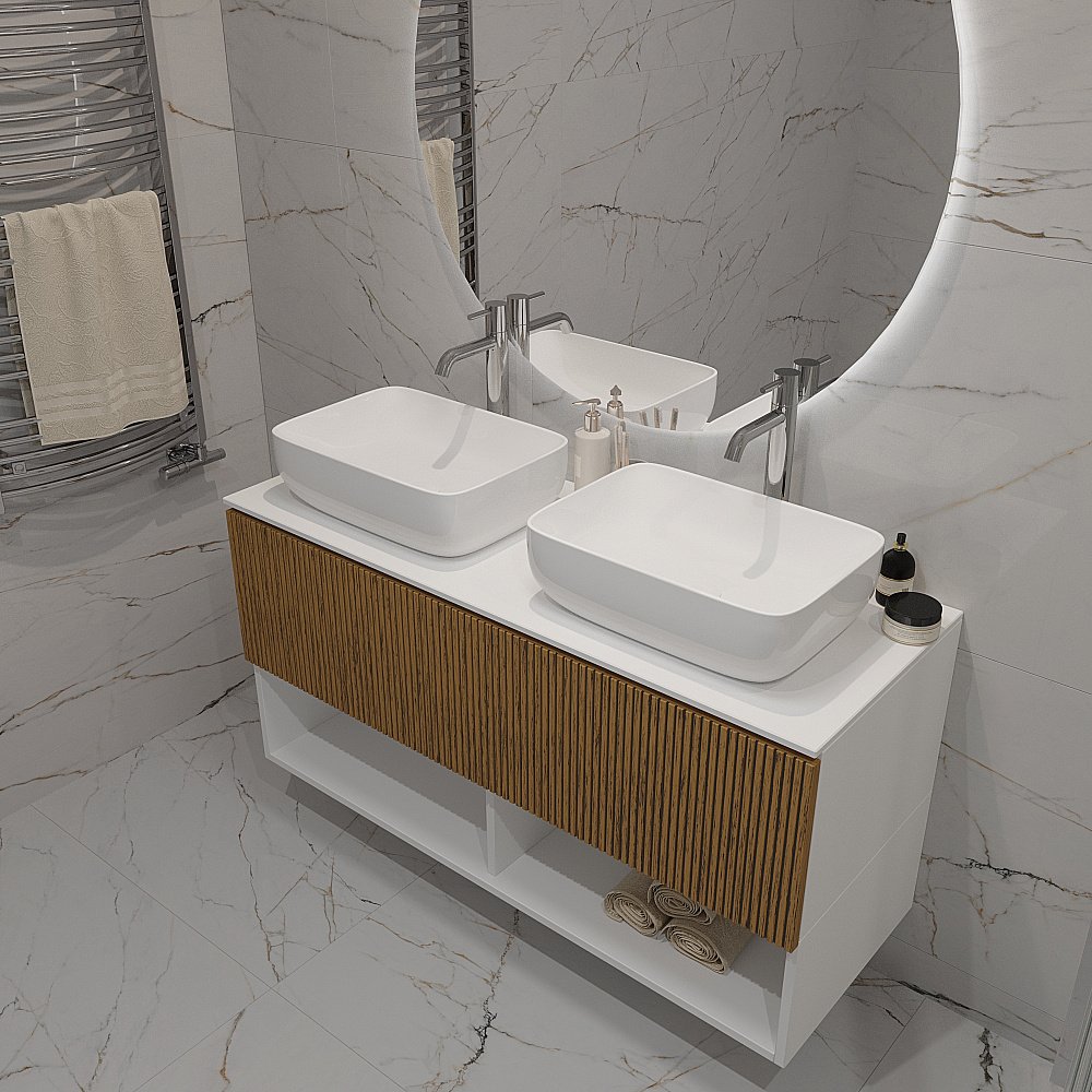 Раковина Oliveeka Bowl 45 9387B белая купить в интернет-магазине Sanbest